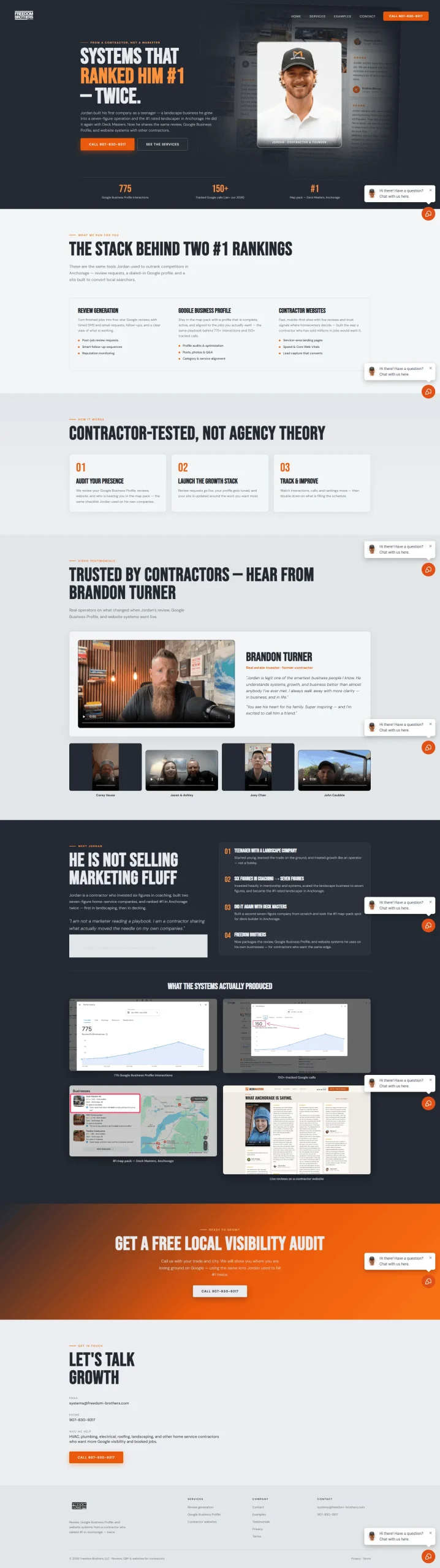 Freedom Brothers Full Website Preview
